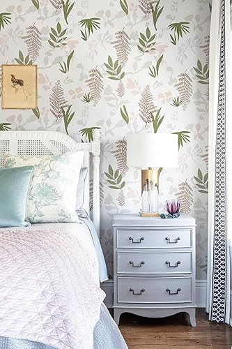 Miniatura 4 de Papel tapiz floral para despegar y pegar, papel de contacto de hojas modernas, papel tapiz extraíble, decorativo, autoadhesivo, papel tapiz de pared