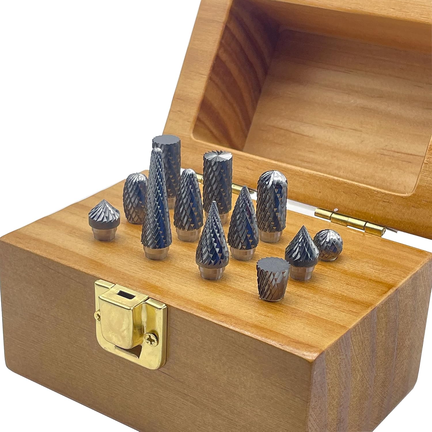 Tungsten Carbide Burr Set - 1/4" Shank 12PCS, 12 Head Types K20 Industrial Metalworking for Steel, Wood, Weld - Deburring, Finishing, Carving (Workshop/Adult Use) by LU&MN