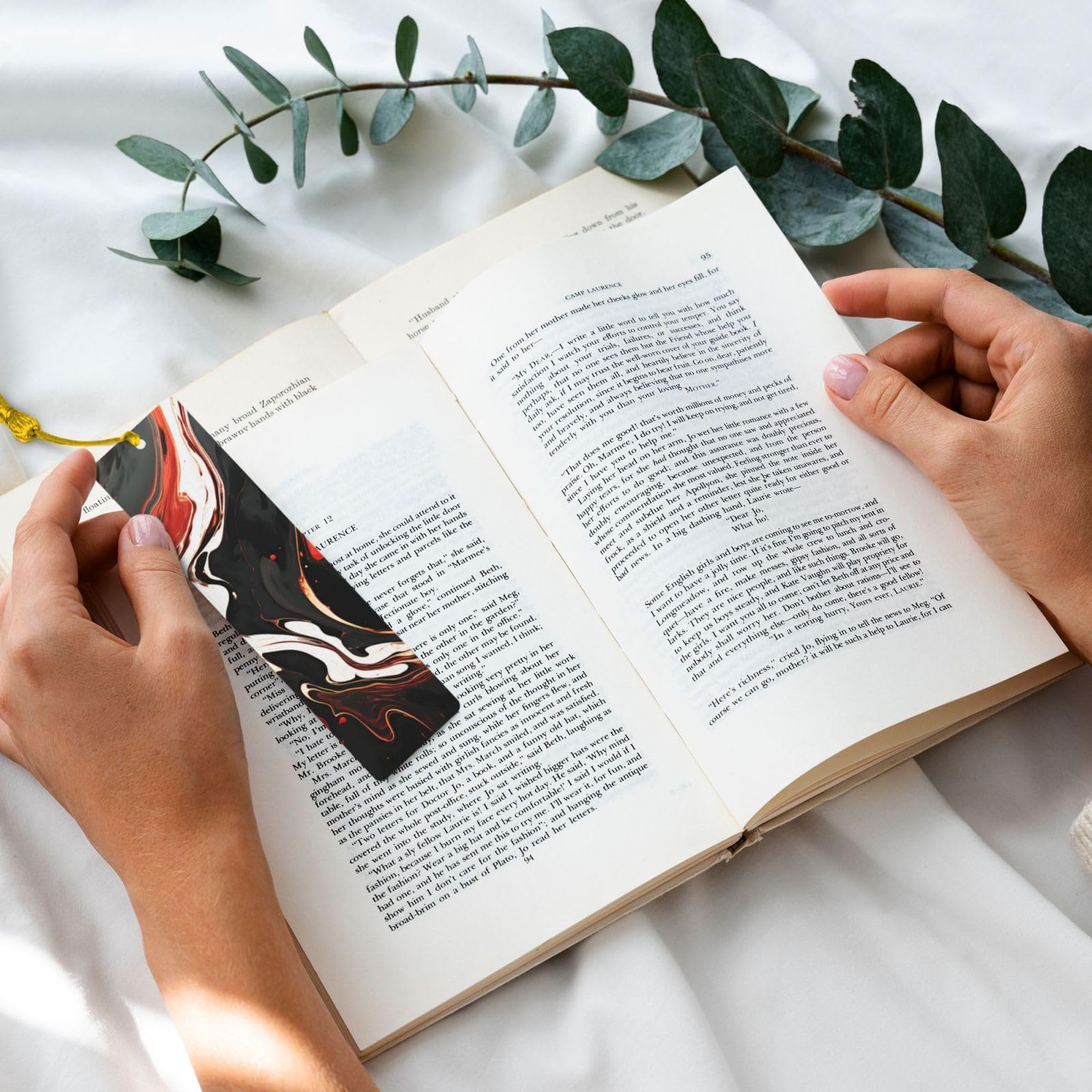 Handcrafted Wood Bookmarks With Tassels - Oak & Walnut Reading Accessories Pack Of 2