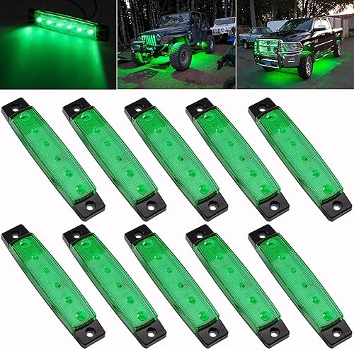 Miniatura 2 de PSEQT 10 unidades de luces LED de tira de roca para auto, luces de rueda de bajo brillo, kits de iluminación para guardabarros, impermeables para