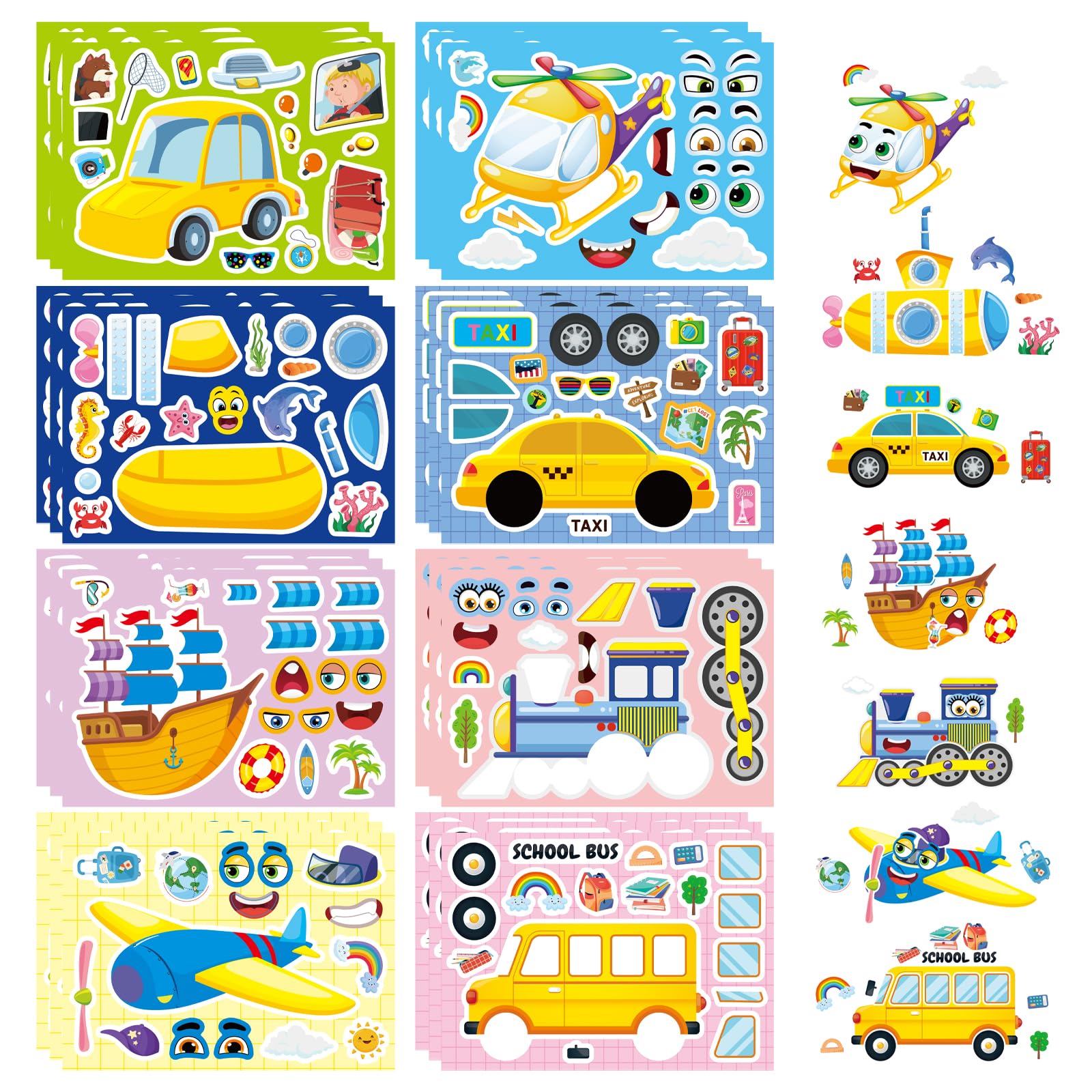 Vehicle Stickers for Kids, Make a Face Sticker, Make Your Own Car Sticker