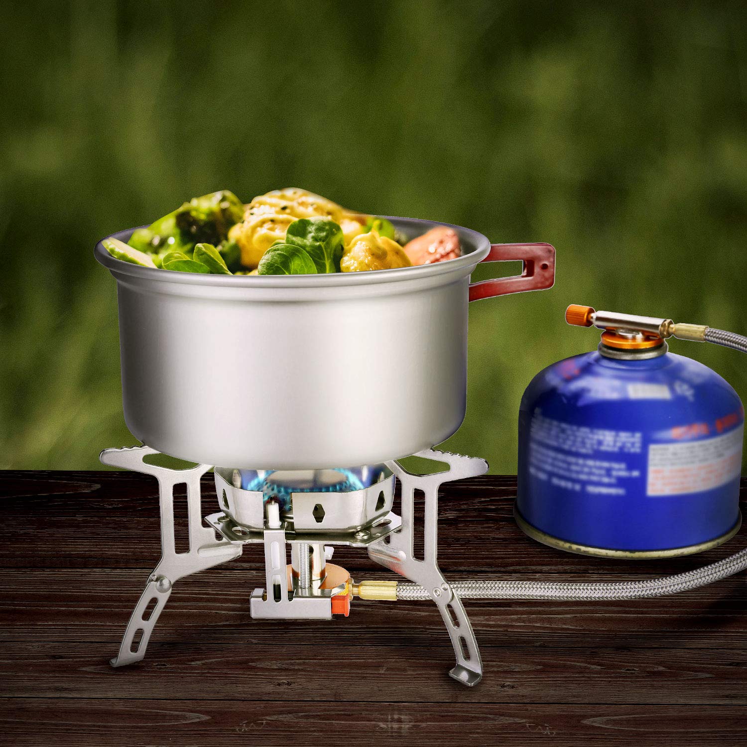Odoland 3500W Windproof Camping Gas Stove Portable Collapsible Outdoor