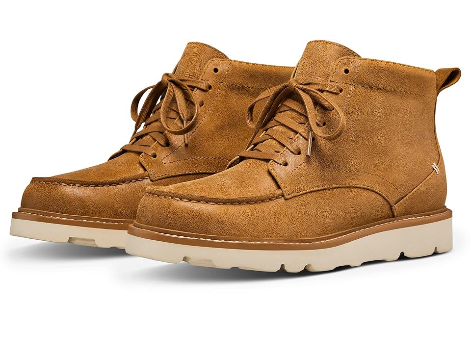 LABEL Go-To Moc Boot (Brown/Cloud Cream) Men's Boots INTERNATIONAL SHIPPING