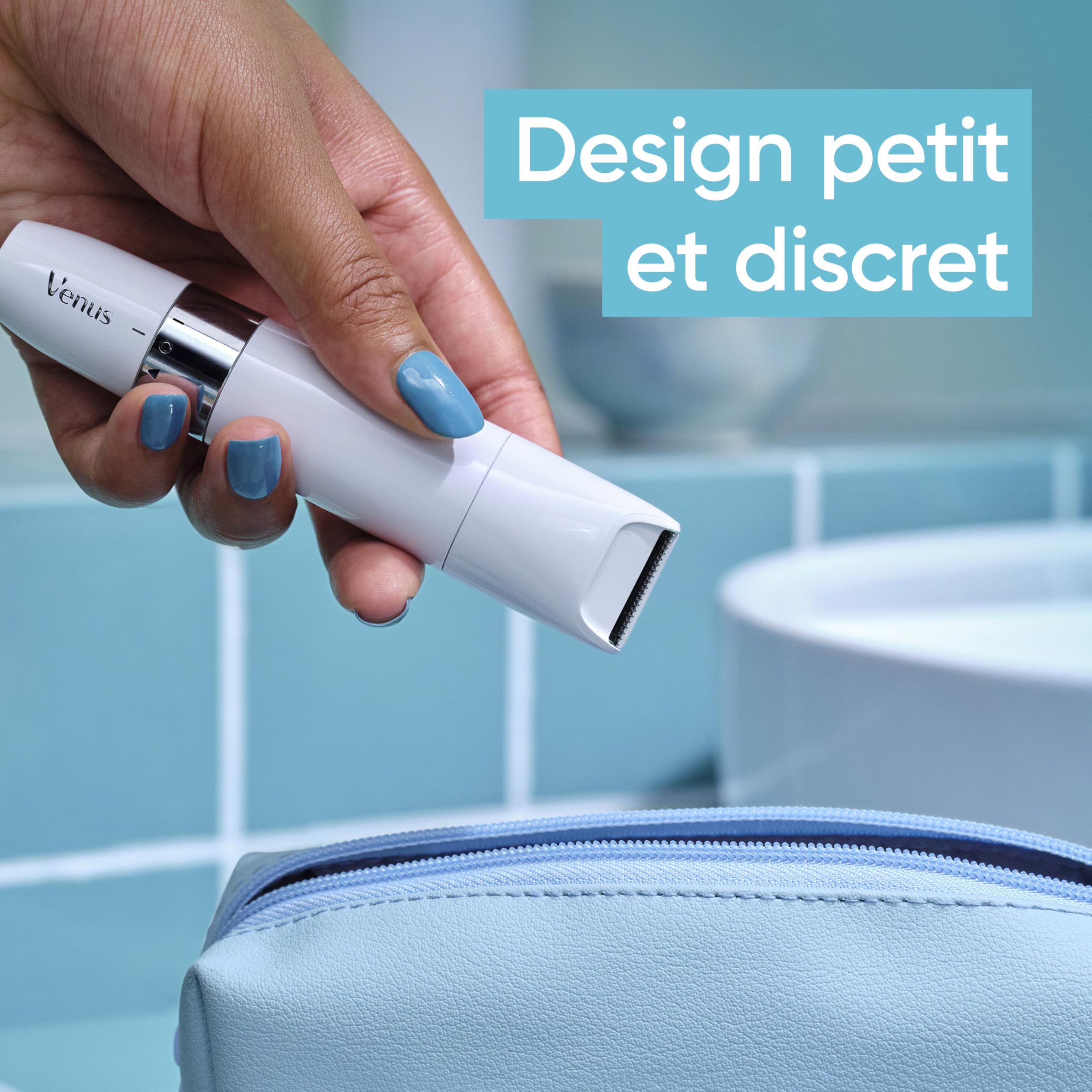 Gillette Venus Tondeuse Intime Femme pour la Peau et les Poils Pubiens – pour Epilation du Maillot en Douceur, Electrique, Etanche, Dotée de la Technologie Braun
