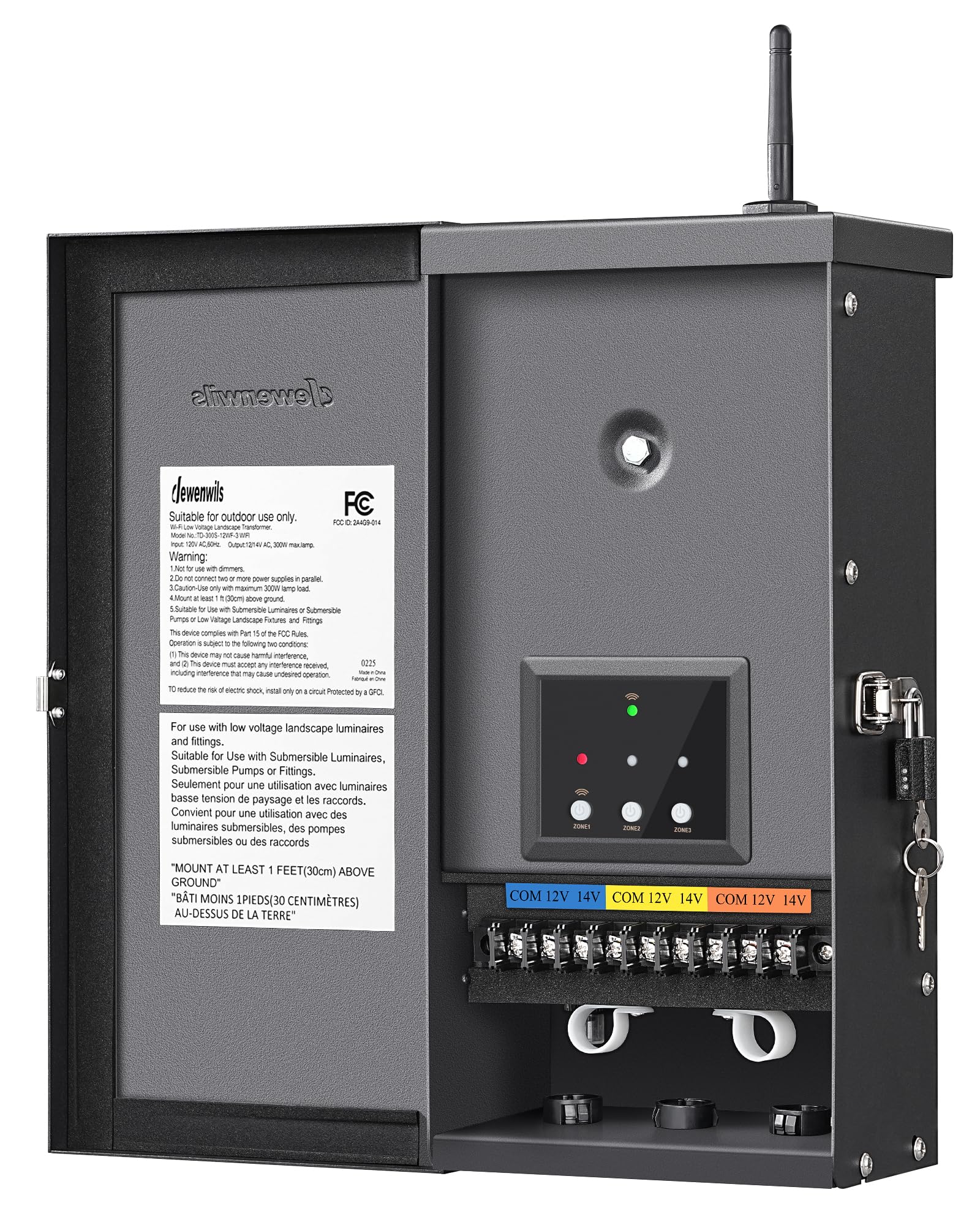 Photo 1 of DEWENWILS 300W Low Voltage Landscape Transformer with WiFi & 3 Zones