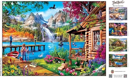 Miniatura 5 de MasterPieces Rompecabezas de 1000 piezas para adultos, familia o jóvenes, pesca con papi, 19.25 x 26.75 pulgadas
