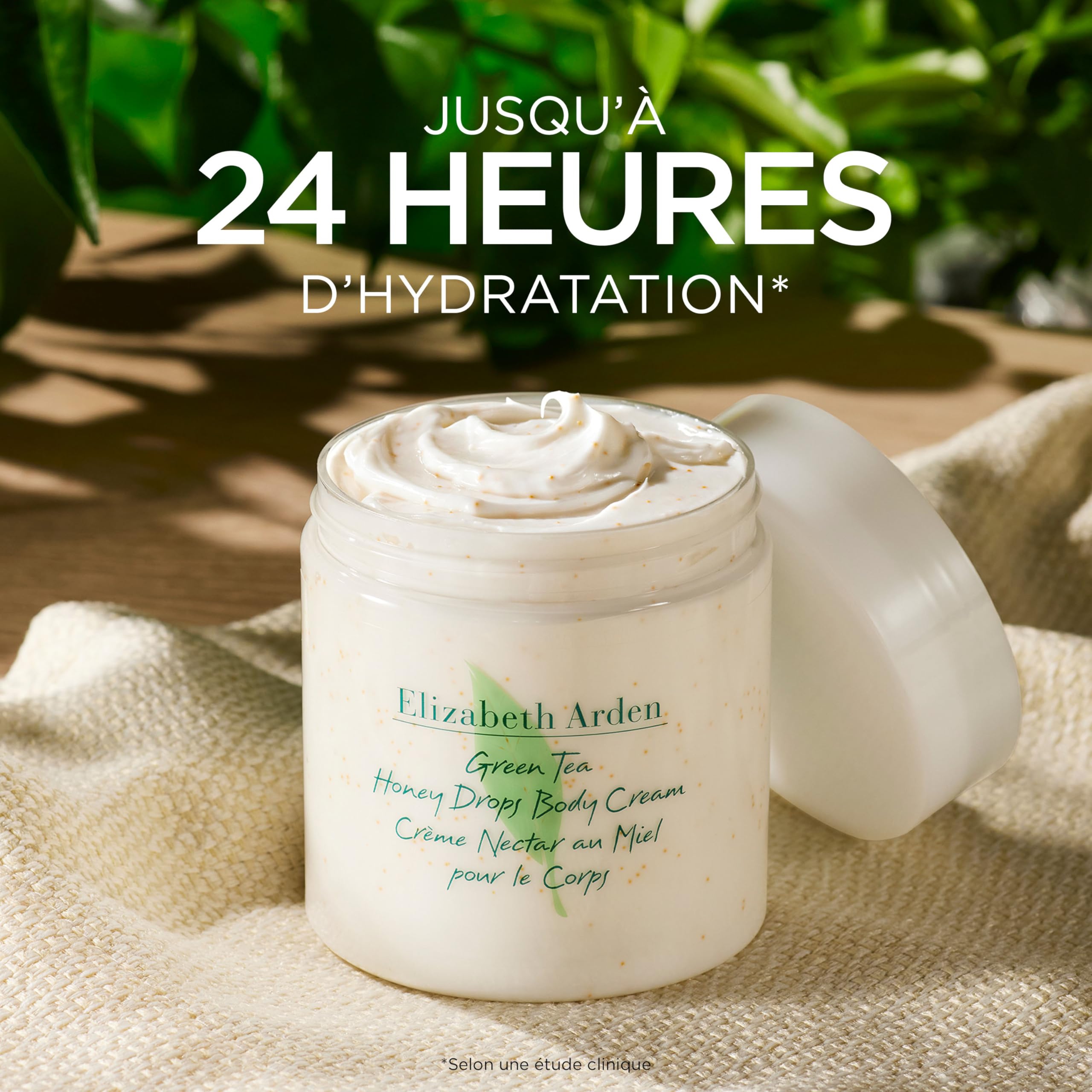 Elizabeth Arden, Green Tea, Crème hydratante corps, Crème pour le corps à base de Nectar au Miel et Thé Vert, Hydrate, Apaise et Adoucit, Senteur Energisante et Stimulante