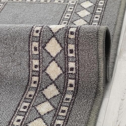 Miniatura 243 de Antep Rugs Alfombras modernas con bordes de 2 x 7 pies antideslizantes (antideslizante) de perfil bajo con parte trasera de goma para interiores