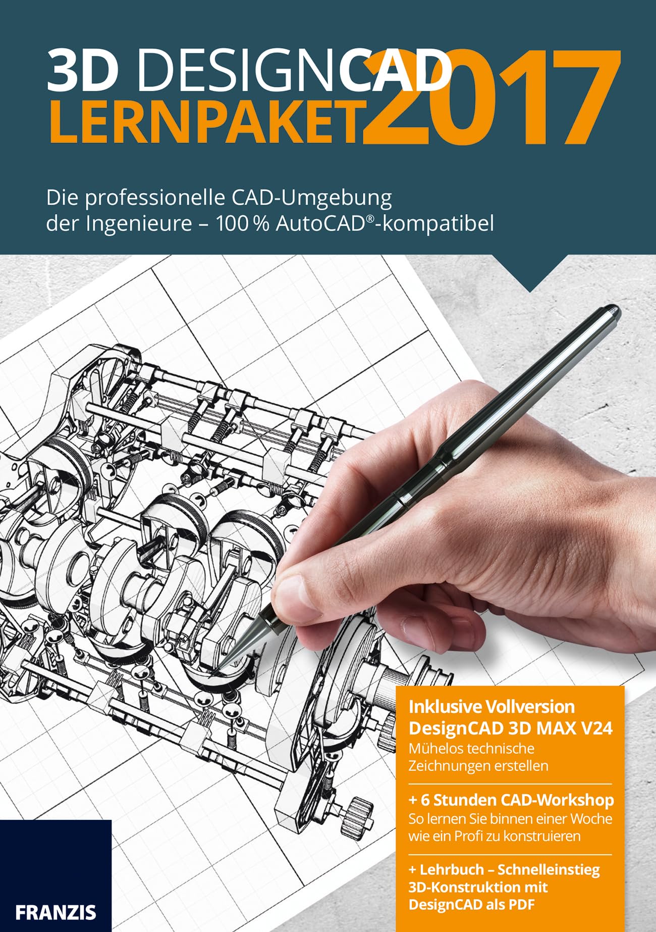 3D DesignCAD Lernpaket 2017|2017|-|-|PC|Disc|Disc