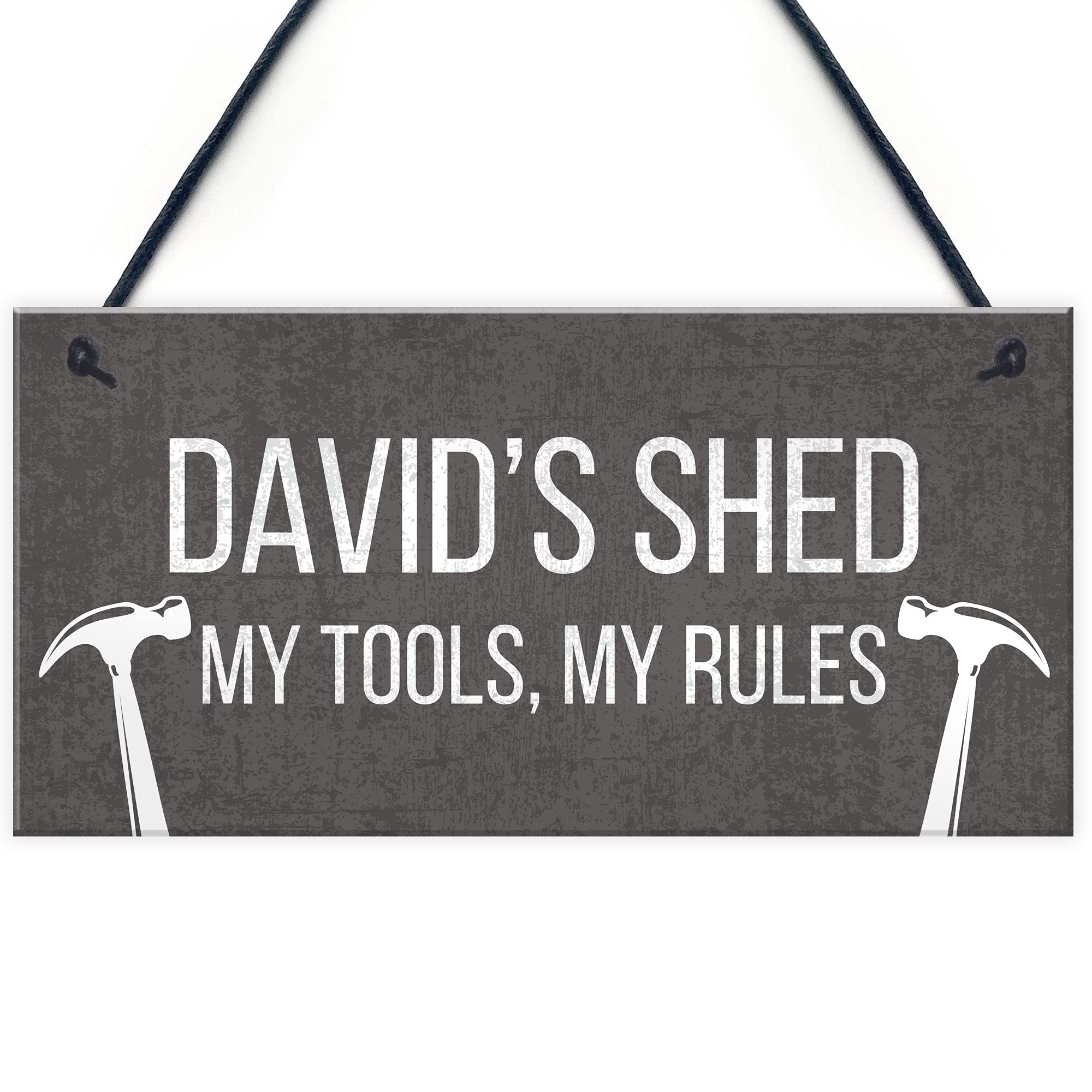 Personalised Shed Sign Tools Man Cave Garage Sign Hanging Door Sign Gift For Men