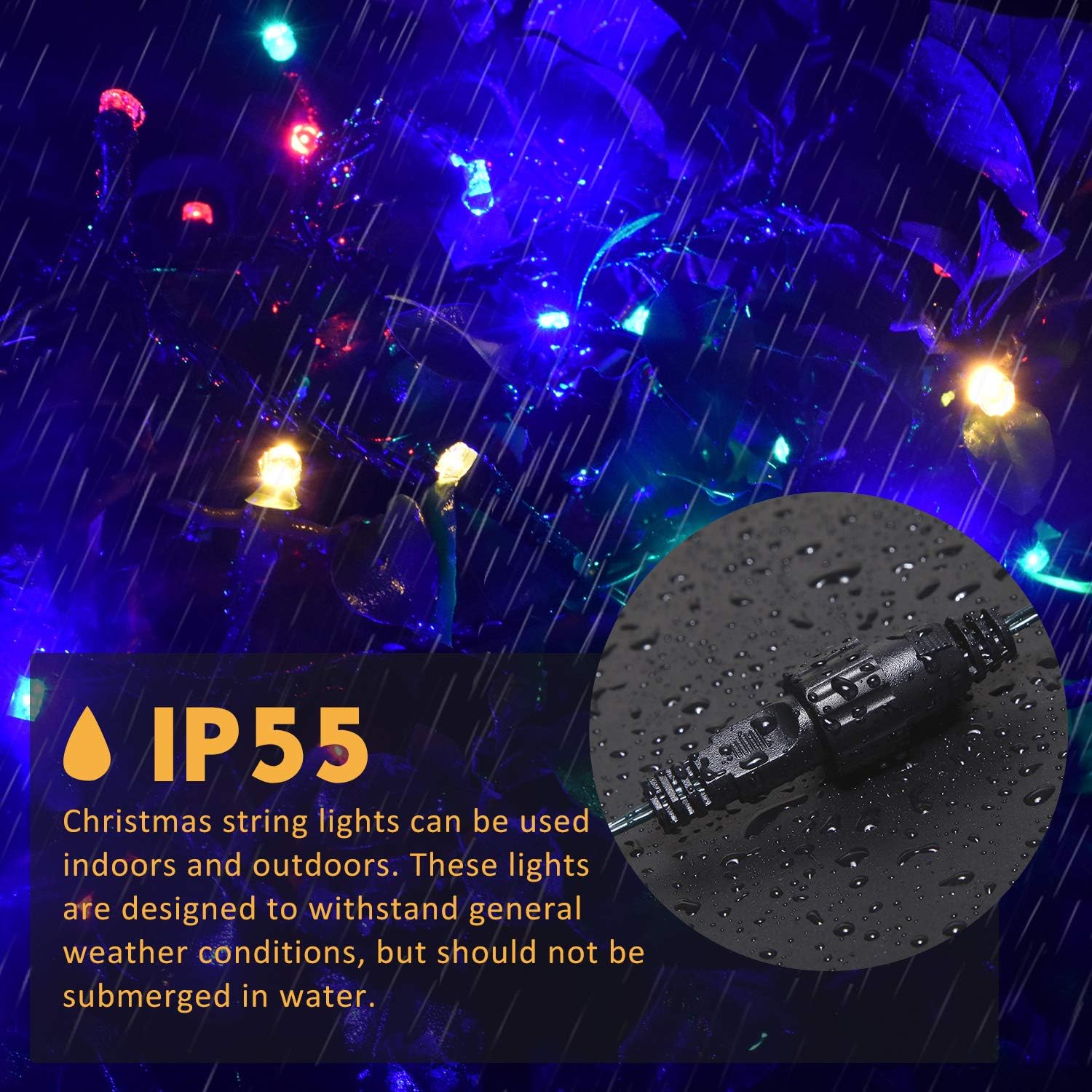 BOLTLINK Outdoor Christmas String Lights, Indoor Outside 600 LED 209ft Christmas Tree Fairy Twinkle Decorative Lights for Halloween Wedding Party Patio Garden Holiday, Multicolor