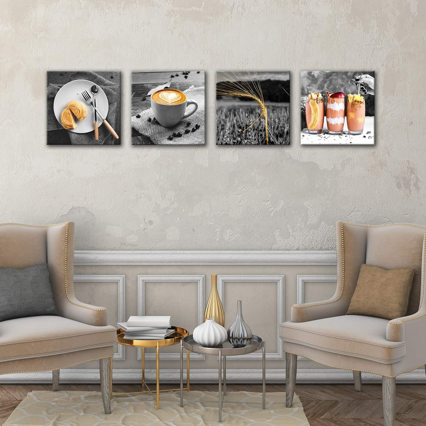 Wodkodnxy Lienzo Decorativo Para Pared De Otoño De Granja, Calabazas