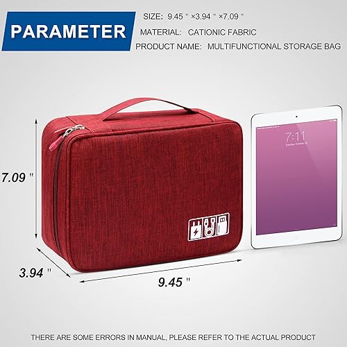 Miniatura 6 de Organizador electrónico de viaje universal organizador de cable impermeable accesorios electrónicos cajas de almacenamiento para cable, cargador,