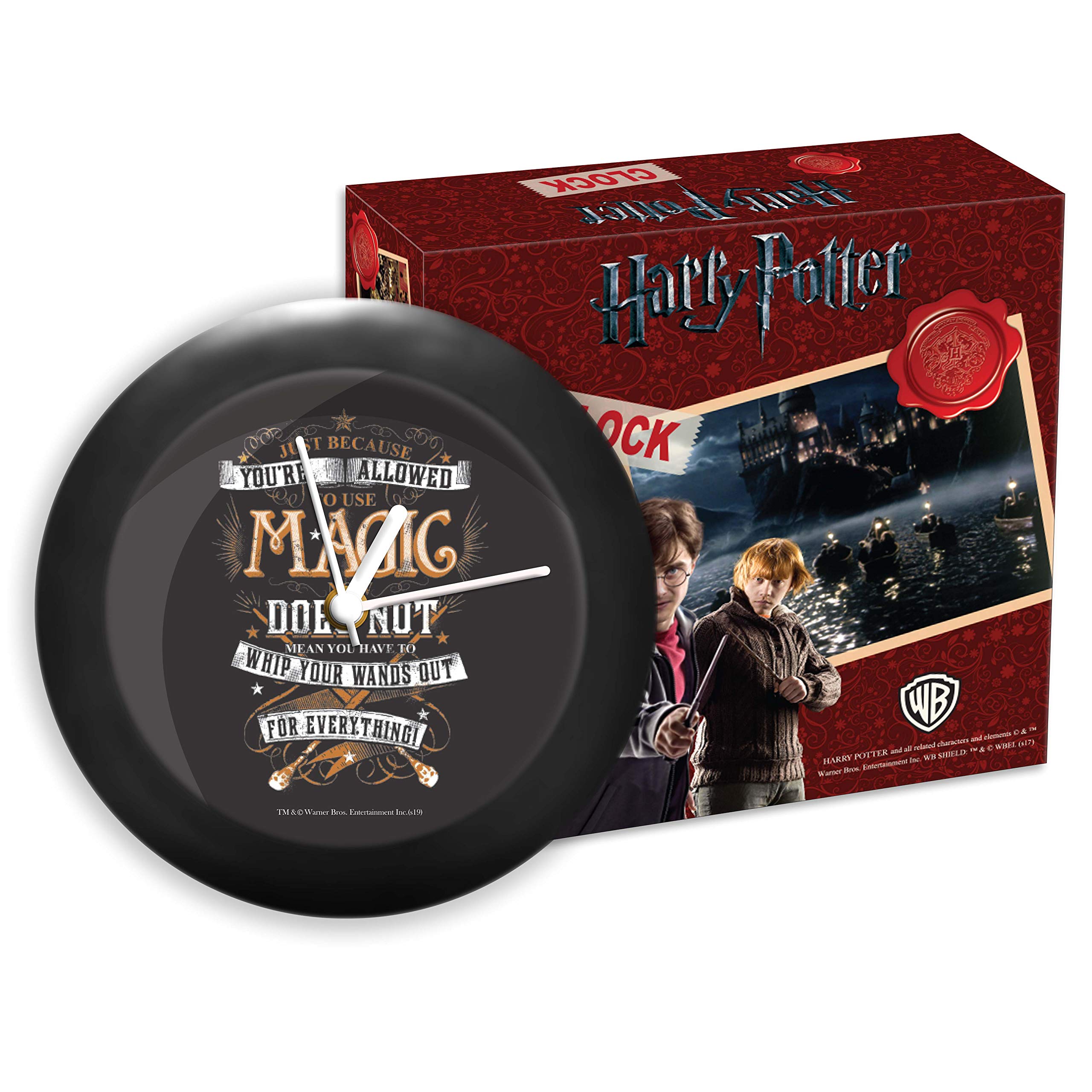 MCSID RAZZ Harry Potter - Table Clock, Gift Set Birthday Gift/Official Licensed by Warner Bros, USA (to Use Magic Now)
