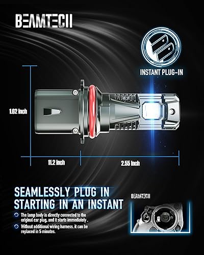 Miniatura 3 de BEAMTECH Bombillas 9007, G-XPower Chips HB5 Bombilla antiniebla 20000LM 100W 6500K Plug and Play halógena de repuesto bombilla delanteraluz