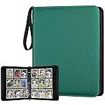 GERMUN 9 Pocket Card Binder, Premium Zip Trading Card Binder, 720 Double Sided Pocket PU Card Collection Binder, Collector Card Album, Card Folder for MTG, TCG, Sports Cards, Game Cards (Dark Green)