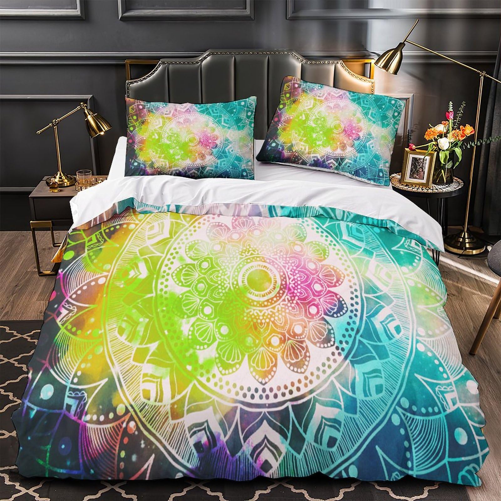 Housse de couette hypoallergique pour peau sensible parure lit chat 3D