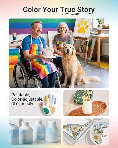 Miniatura 6 de Polvo de fundición de 2.2 lbs, cero burbujas, súper blanco, súper duro, inodoro, polvo de yeso para moldes de silicona, 30 minutos desmoldado,