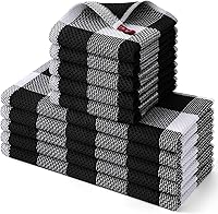 Vista 25 de Homaxy - Juego de toallas y paños de cocina, 12 x 12 y 13 x 28 pulgadas, juego de 8 toallas de cocina de 100% algodón, de punto gofre, a cuadros