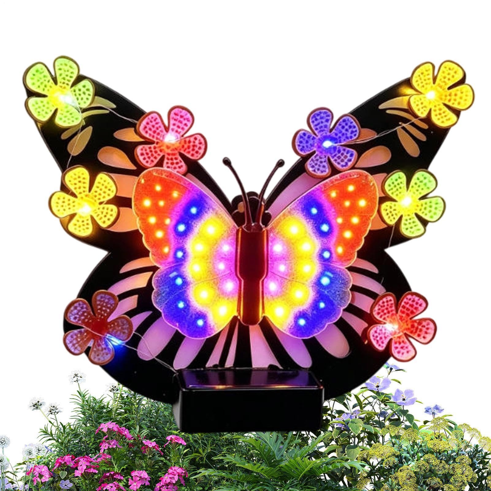 Papillons d'extérieur solaires pour embellir une clôture - 8
