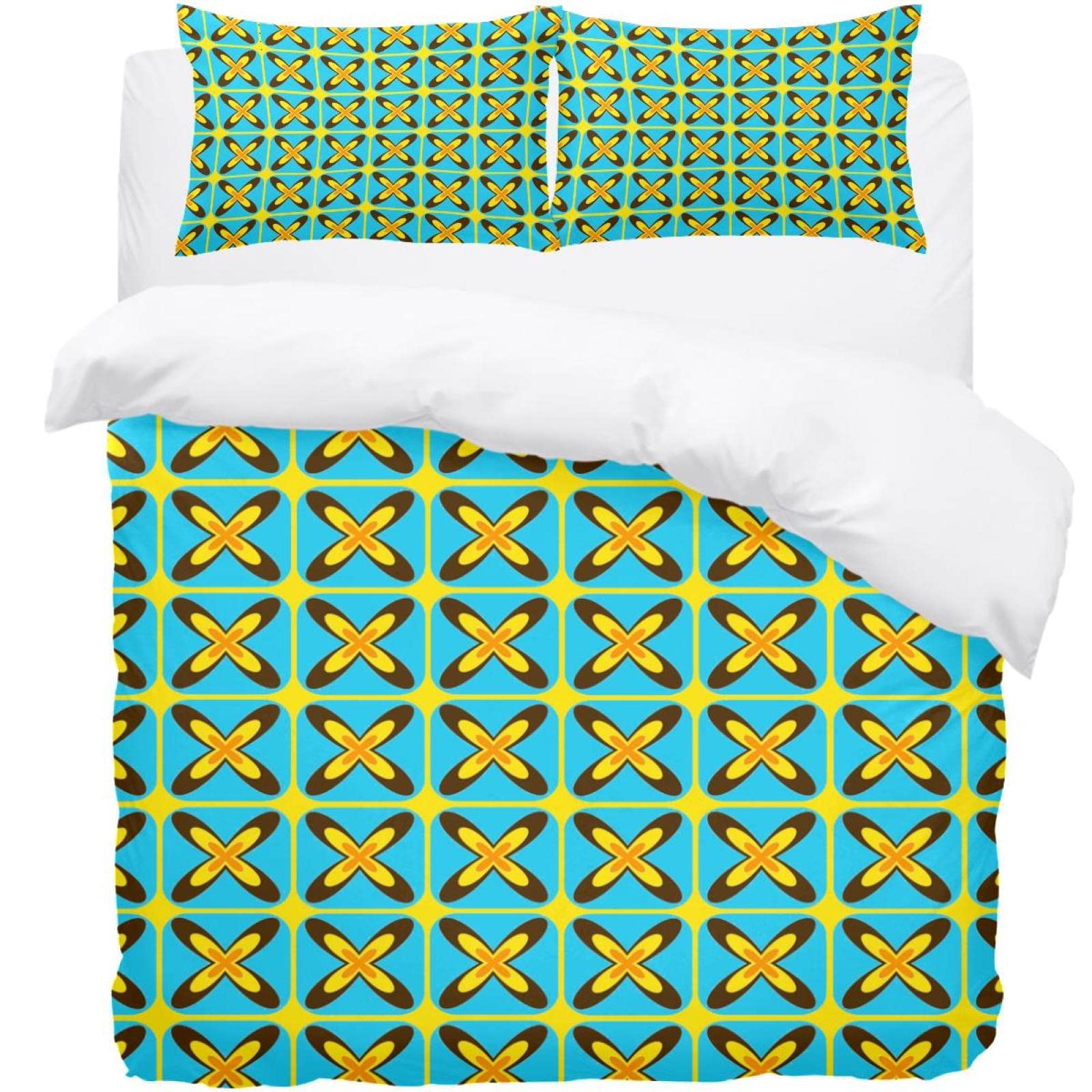 Housse de couette géométrique rétro pour sublimer une chambre d'ado ou d'ami