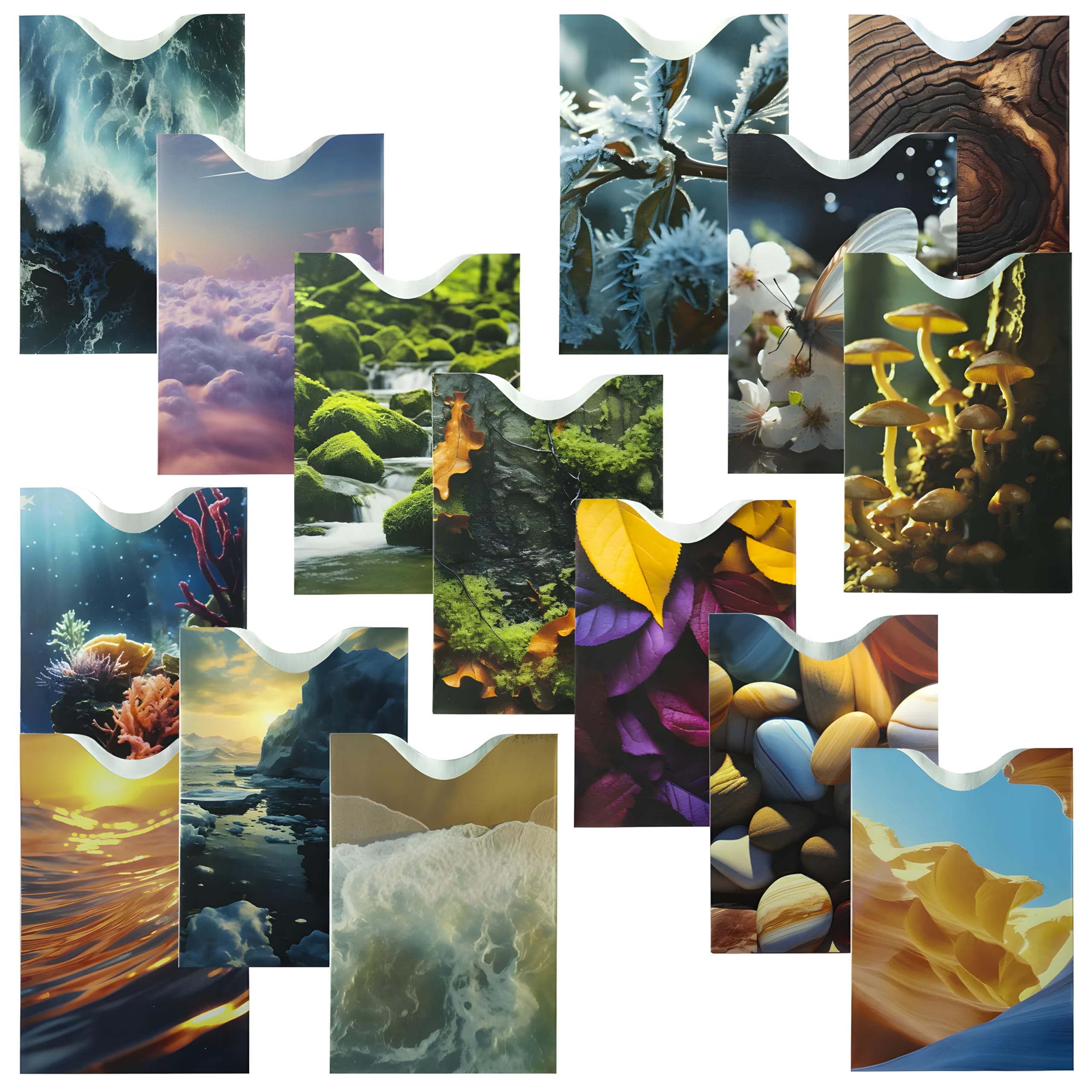 Boxiki Travel Set of 15 RFID Blocking Sleeves Best way to Protect your Cards from Electronic Theft. Durable, Lightweight and Compact Design to fit in