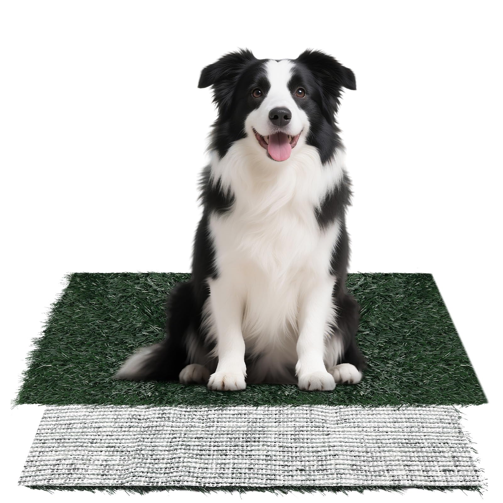AUYAO 1PC Dog Grass Pee Pad Artificial Grass Mat Outdoor Dog Toilet Pet Turf Washable Potty Training Pads Pet Urine Pad Fake Grass Patch Replacement Dog Toilet Grass for Indoor & Outdoor Use(80*100cm)