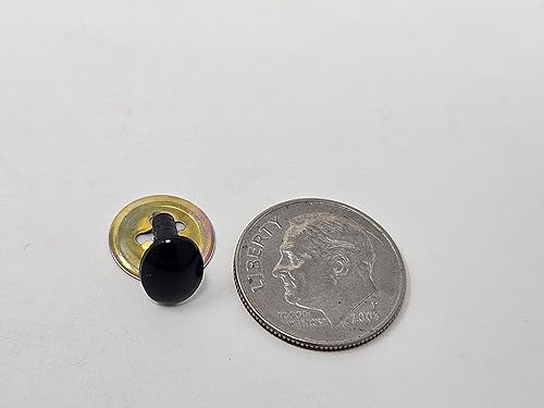 Miniatura 7 de Par de ojos o narices ovaladas de plástico de 0.315 pulgadas de Zim para muñecas o marionetas Amigurumi (12 unidades) (azul)