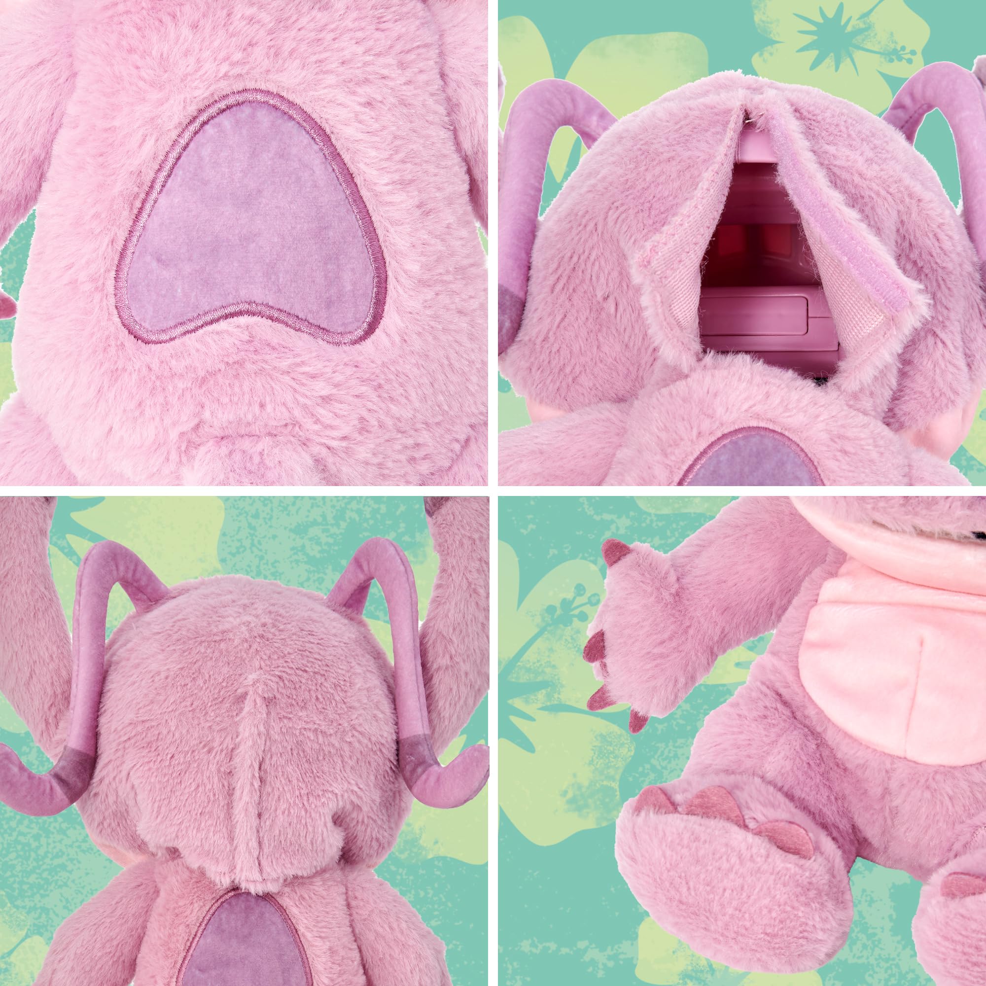 Disney Chatty Angel Deluxe Puppetronic, Lilo & Stitch Angel-Plüschtier, interaktives Plüschtier, 50+ Bewegungen und Geräusche, ab 6 Jahren, berühmt (RE003000)