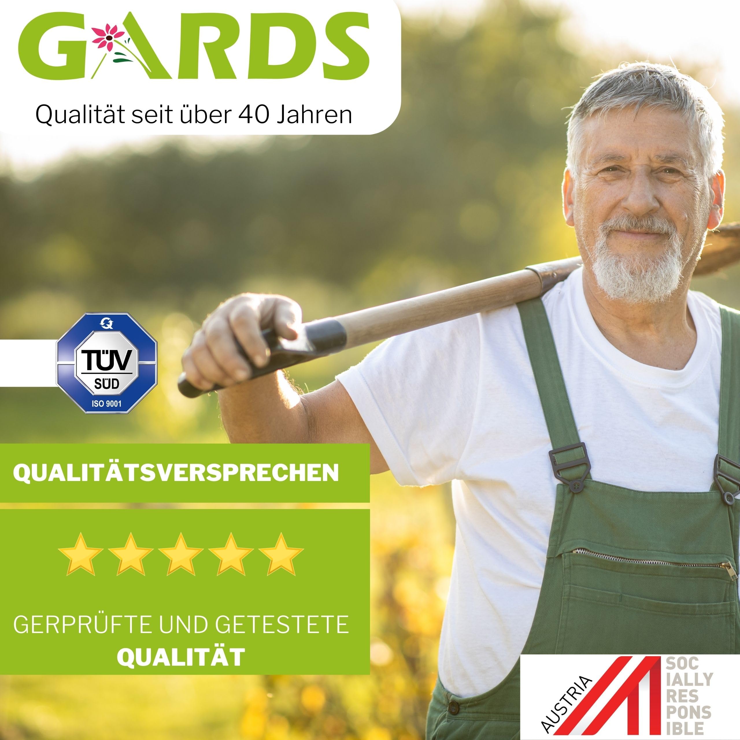 Gards NEU Kompostvlies - Kompostschutzvlies - Kompostflies, Abdeckung, reißfest - geruchsmindernd - dampfdurchlässig - UV stabilisiert - GRÜN, 2.5x2m, 200g/m2