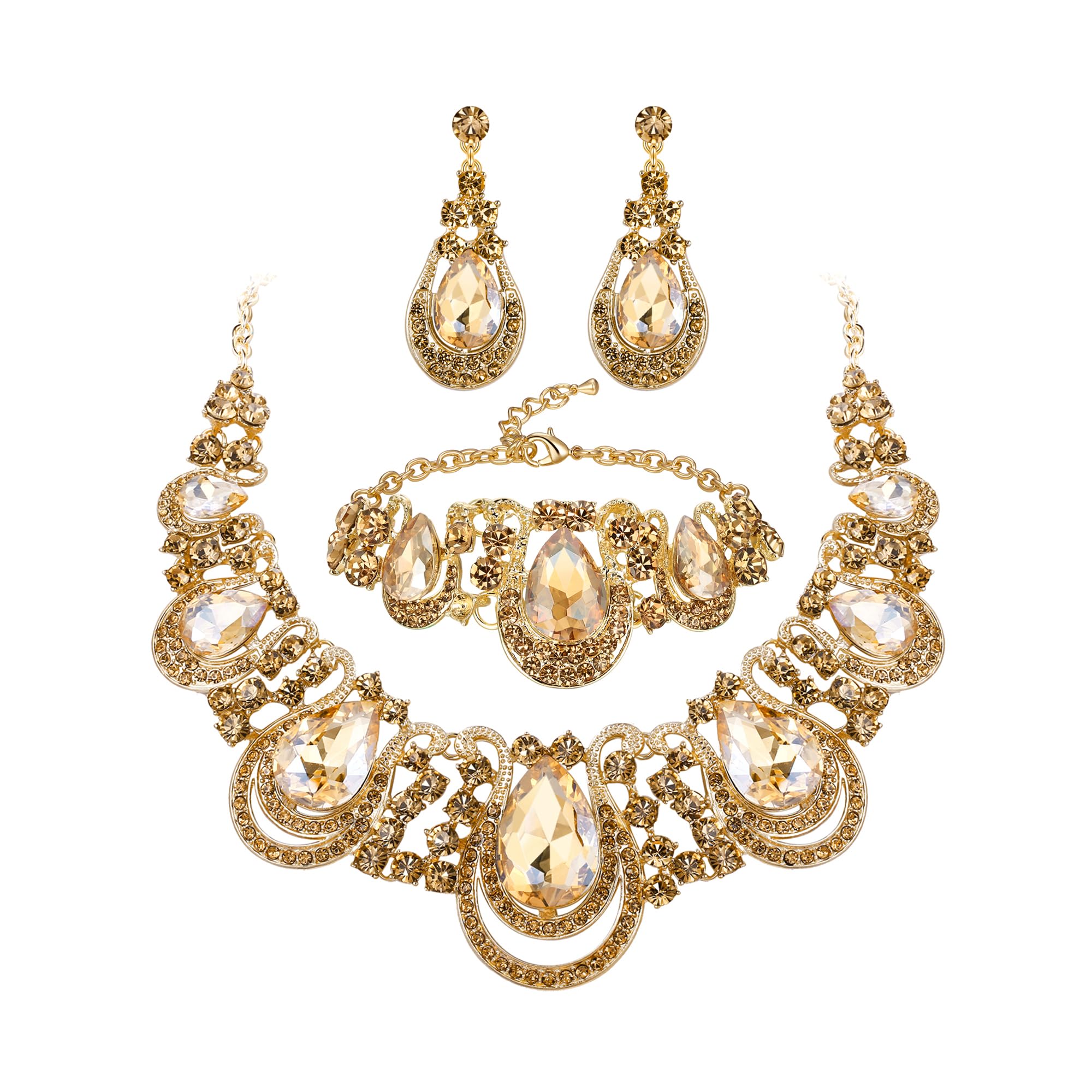 BriLove Teardrop Crystal Set
