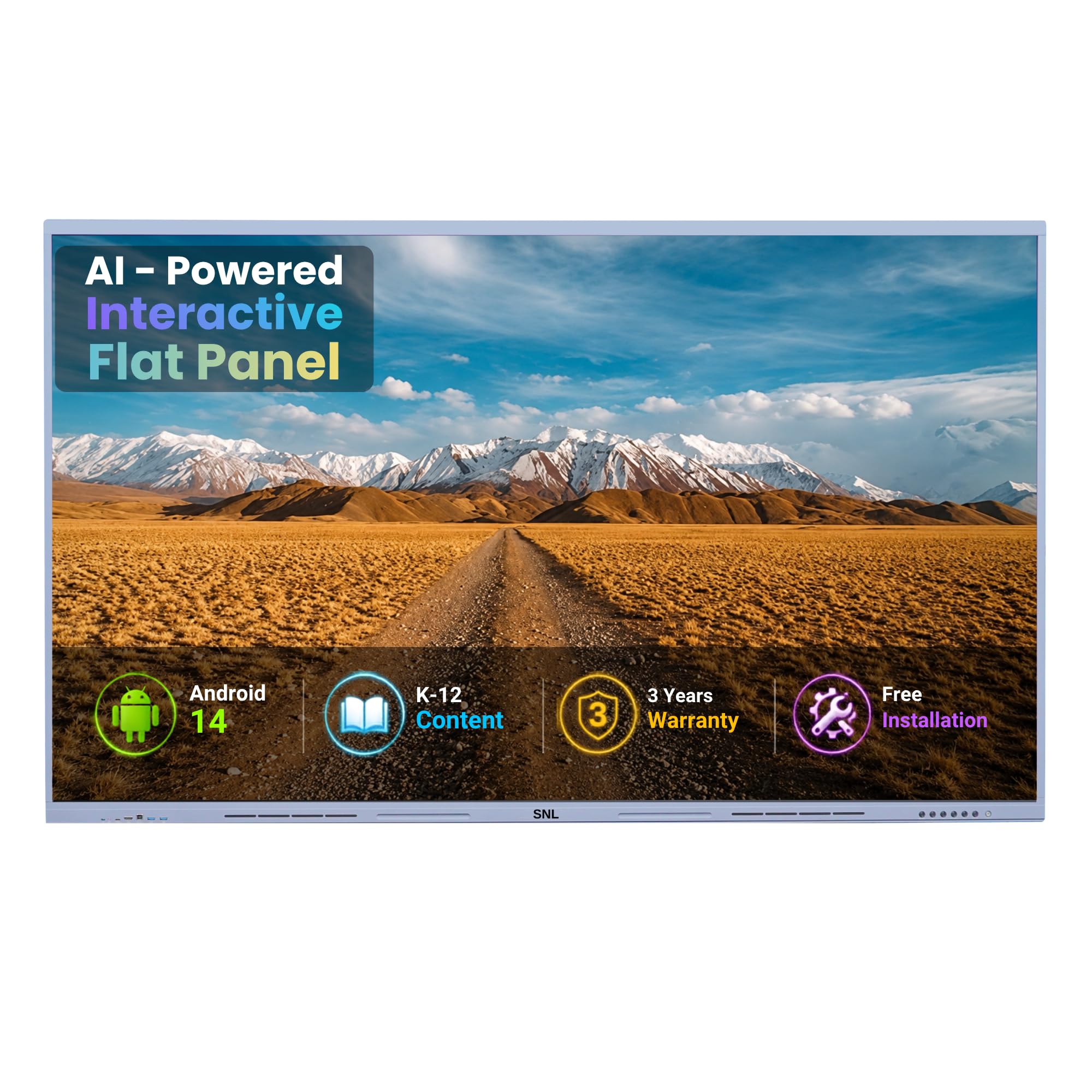SNL 55 Inch 4K Ultra HD Android 14, 4 GB | 32 GB Interactive Flat Panel Digital Board | Smart Board Interactive Whiteboard Best for Teaching | 3 Years On-Site Warranty | Interactive Display Board-image-25
