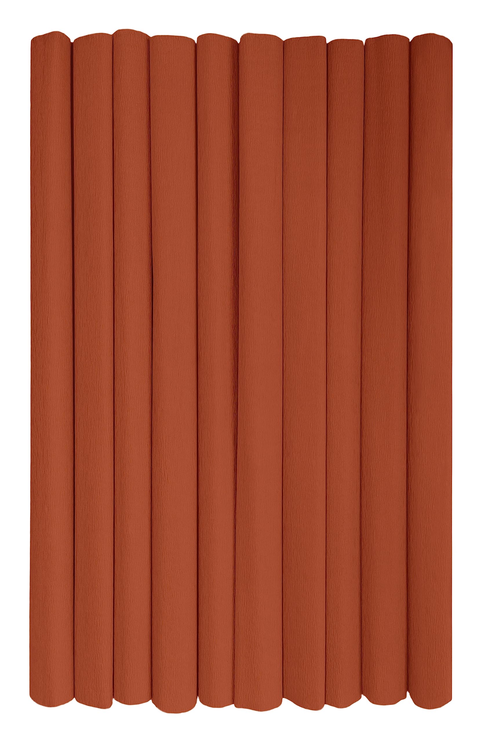 Interdruk - Crepe Paper Rolls for Kids, DIY and Decorations - Pack of 10 Reels (50cm x 200cm, 28g/m2) - 26 Light Brown