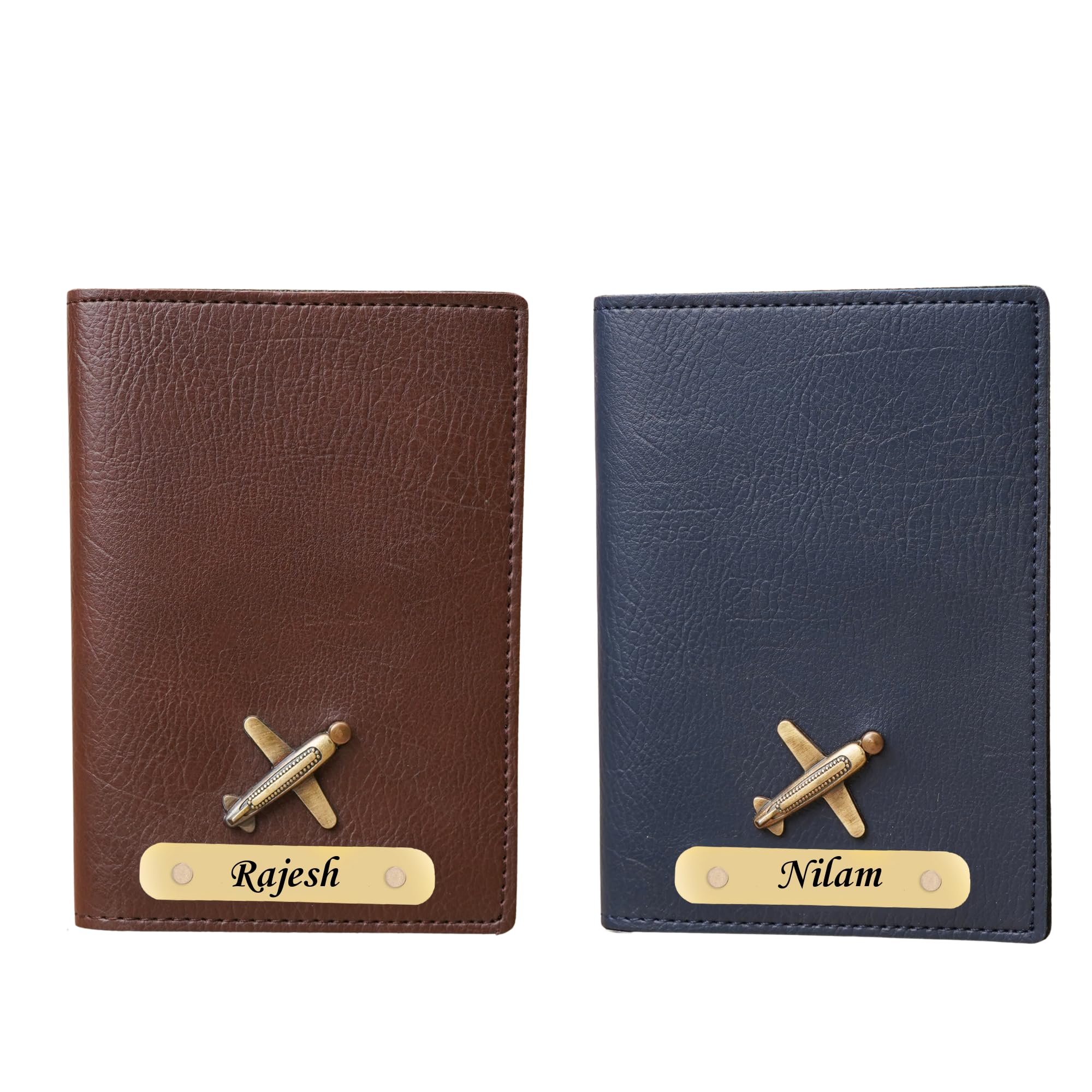 Personalized Leather Name Men/Women Couple Passport Cover | Customized Gift Combo for Couples (Pack of 2)-image-15