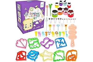 45-in-1 Bento Lunch Box Accessories Kit with Sandwich Cutter