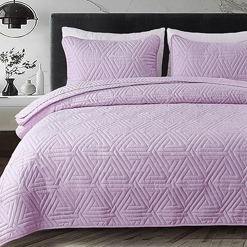 Whale Flotilla Juego de edredón suave tamaño King para todas las estaciones, juego de ropa de cama de 3 piezas, colcha geométrica ultrasónica,