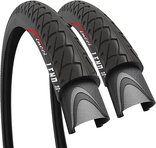 Par de neumáticos de bicicleta de 26 x 2.125 pulgadas Slick City - Neumáticos de bicicleta de 26 pulgadas - 53-559 neumáticos plegables negros para