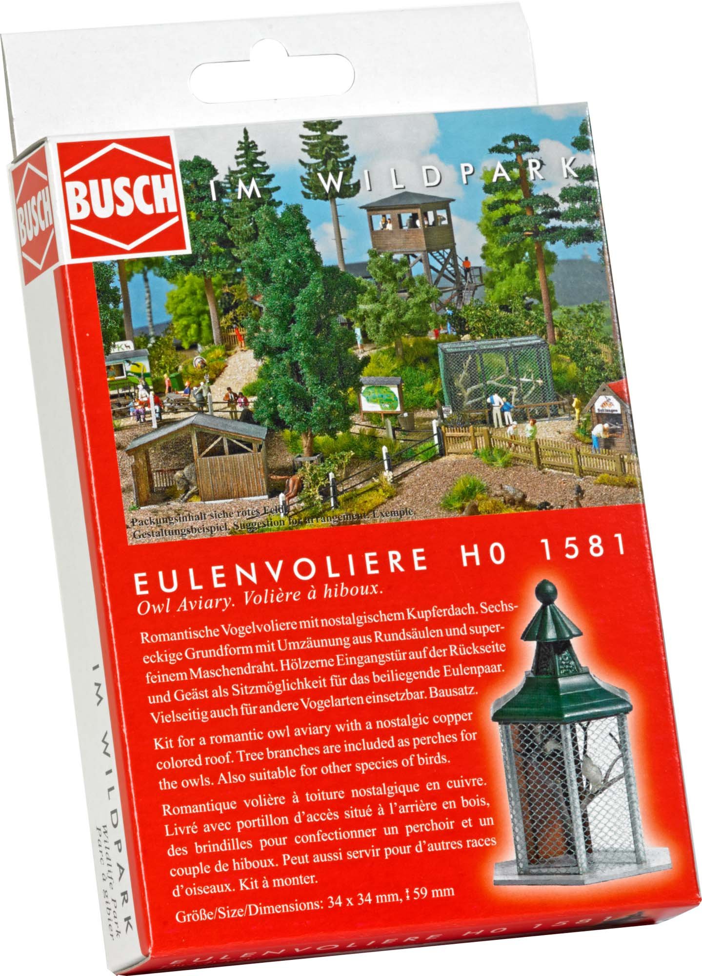Busch 1581 - Owl aviary, vehicle