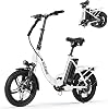 Electric Bike for Adults, Actbest Mars 20 Fat Tire Folding Ebike with Peak 1200W Motor, 7 Speed 28MPH, 48V 499Wh Removable Battery Max Range 55 miles, Adjustable Bike Stem, Foldable Electric Bicycle