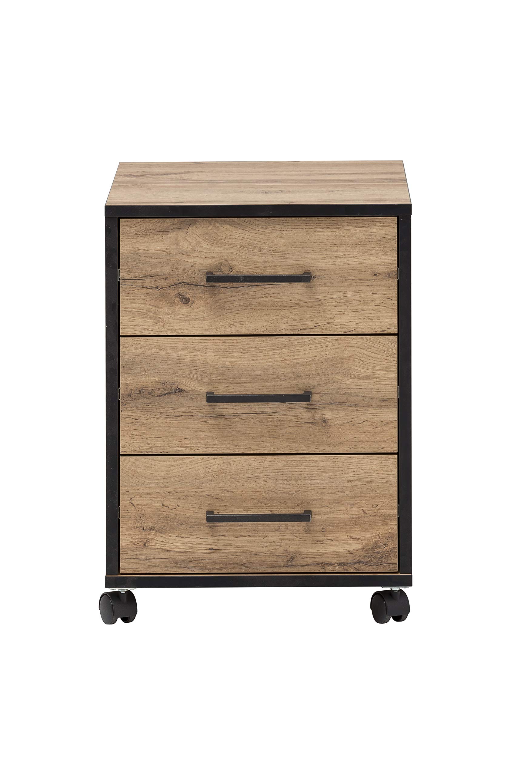 Montana 146466 Rollcontainer, Eiche Landhaus Dekor, 40,1 x 50 x 57 cm