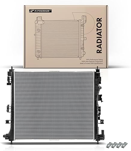 Miniatura 8 de A-Premium Conjunto de radiador de refrigerante del motor compatible con Chevrolet Equinox 2018-2022 y GMC Terrain 2018-2022, 1.5L 2.0L, repuesto #