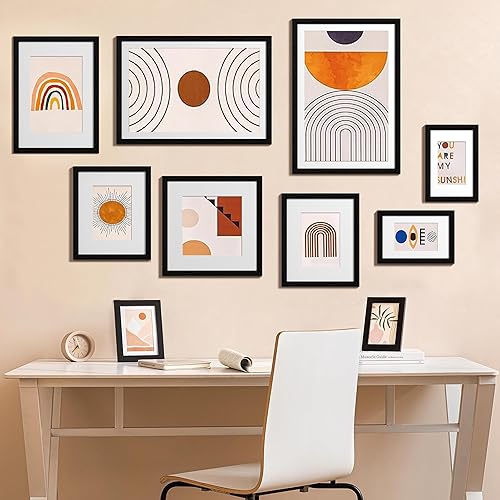 Vista 152 de eletecpro Juego de 10 marcos de fotos de 8 x 10 pulgadas, collage de fotos, decoración de pared, fotos de 5 x 7 con paspartú o de 8 x 10 pulgadas