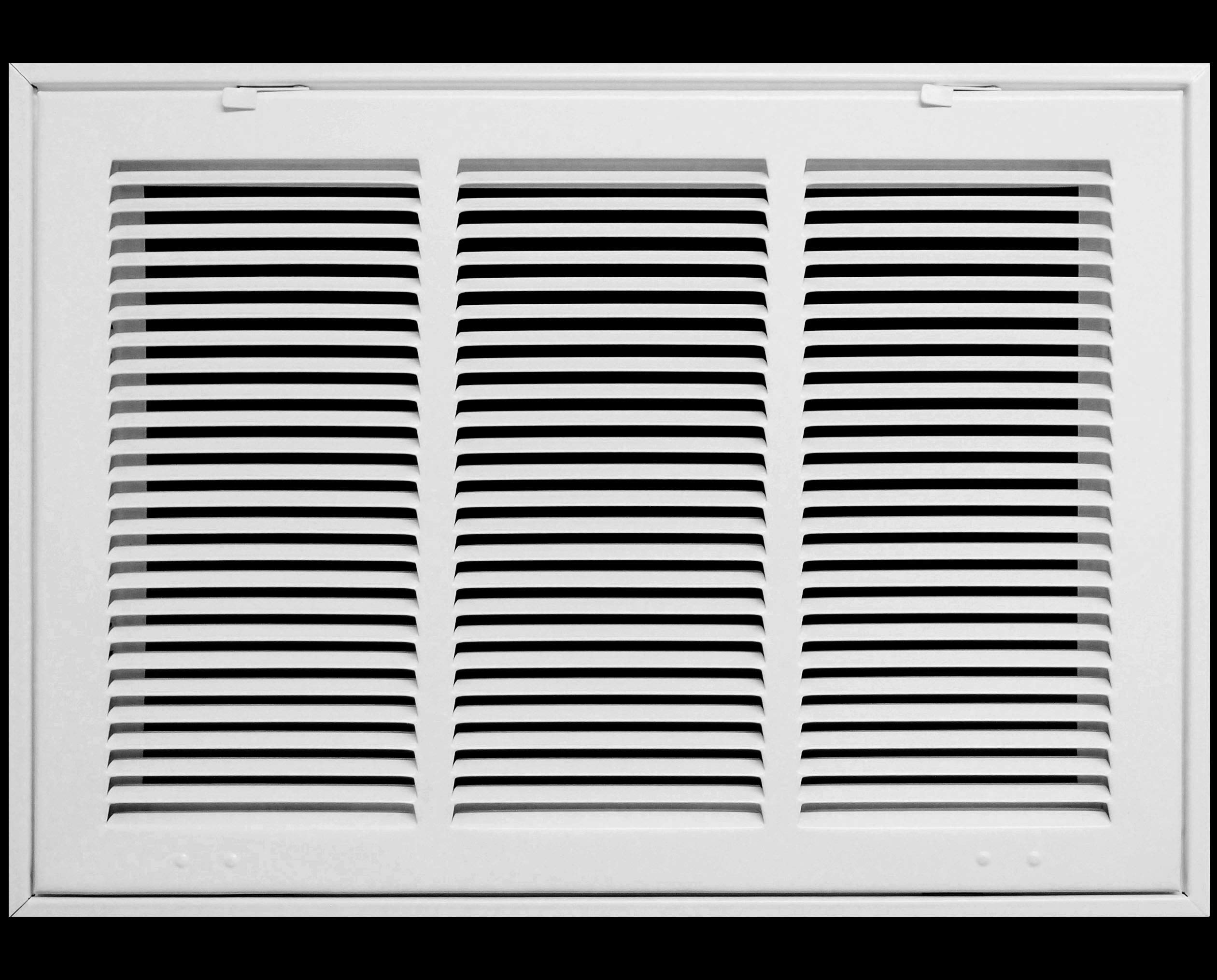 18" X 12 Steel Return Air Filter Grille for 1" Filter - Fixed Hinged - HVAC Duct Cover - Flat Stamped Face - White [Outer Dimensions: 20 5/8" X 14 5/8"]
