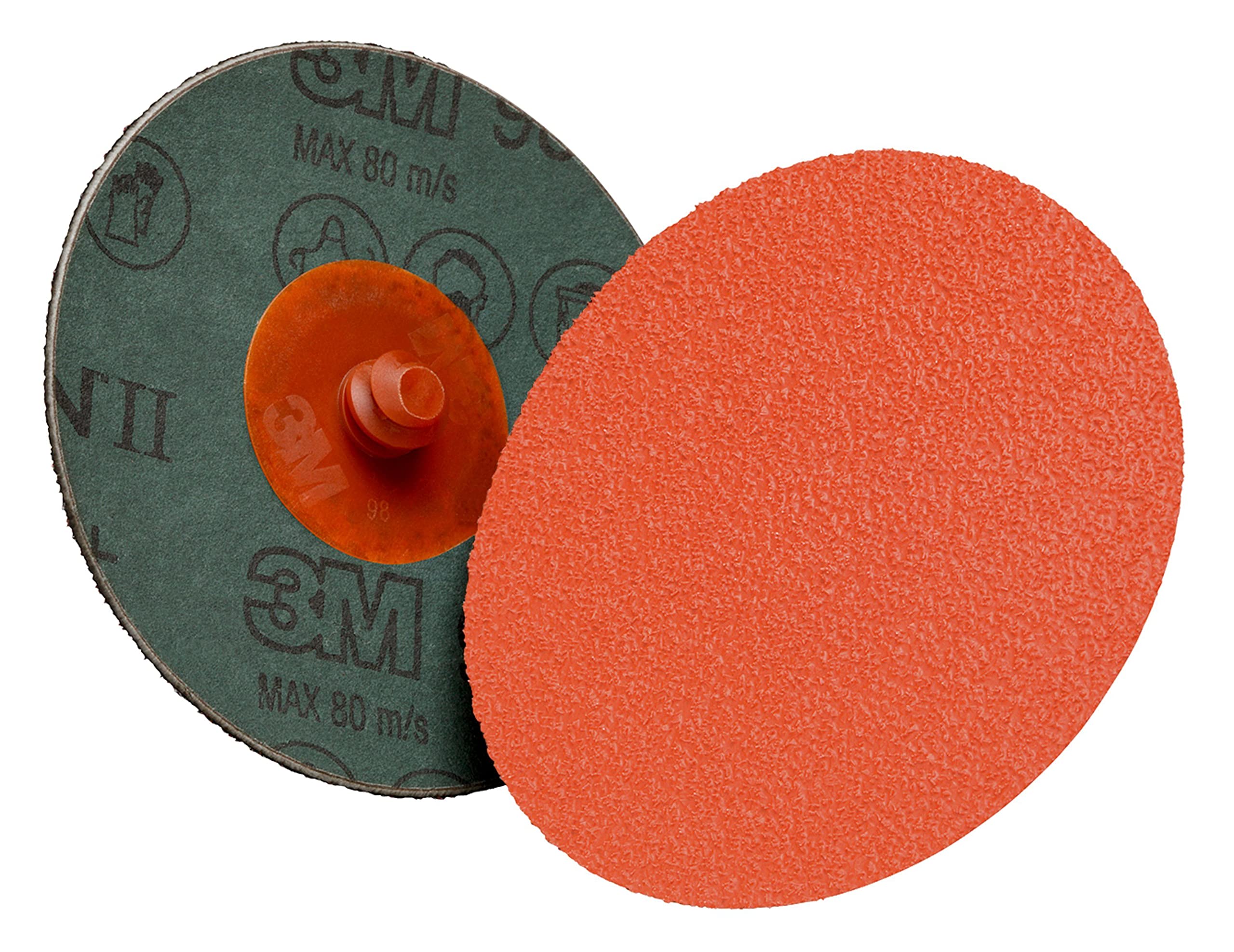 3M Cubitron II Roloc Fibre Disc 987C, 60+, TR, 2 in, Die R200P, 50 per Inner, 200 per case