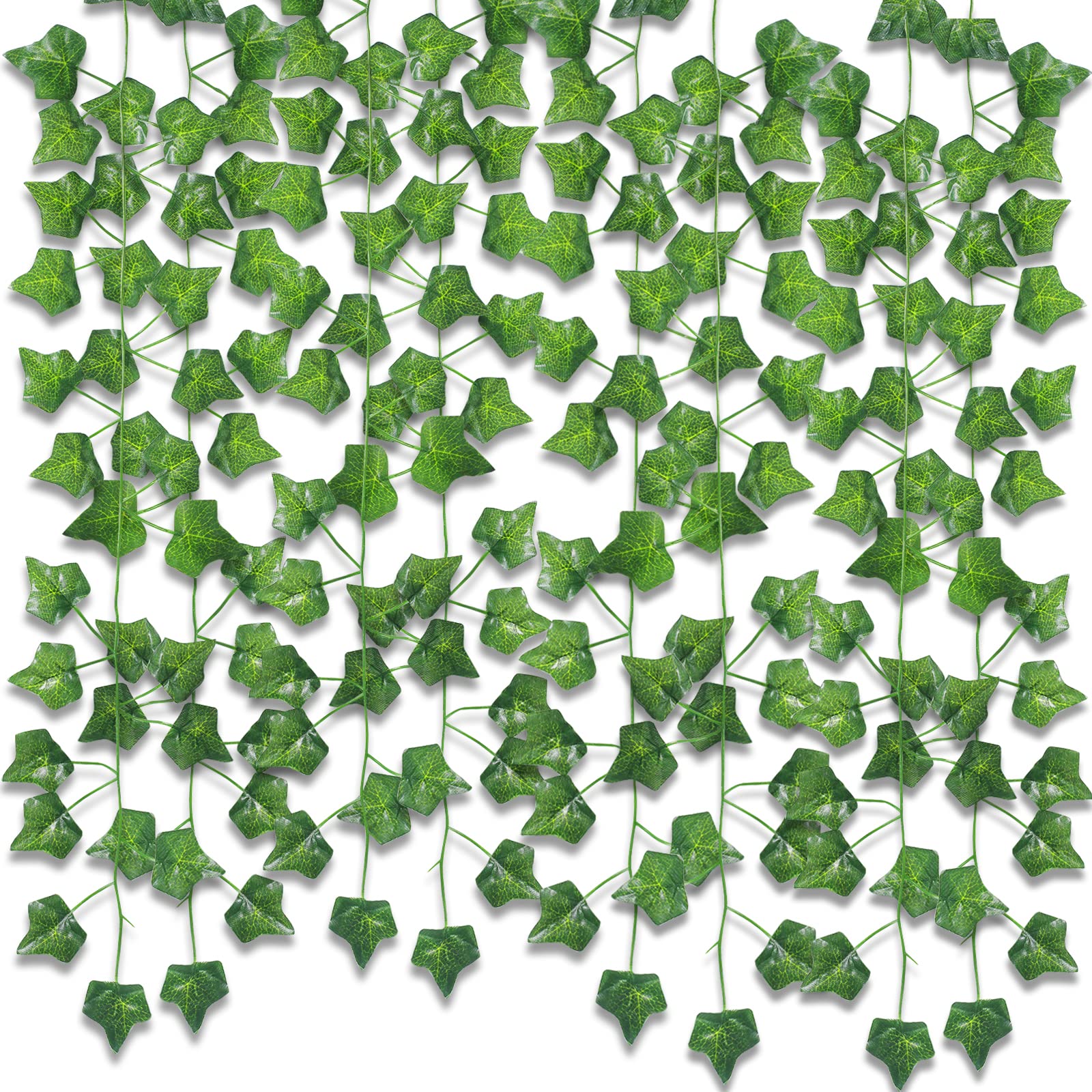 Artificial Ivy - 6 Strands (41 Ft) Artificial Ivy, Fake Ivy Garland Decorations, Fake Plants, Fake Vine, Vine Decoration for Wedding, Party, Garden, Home Decoration