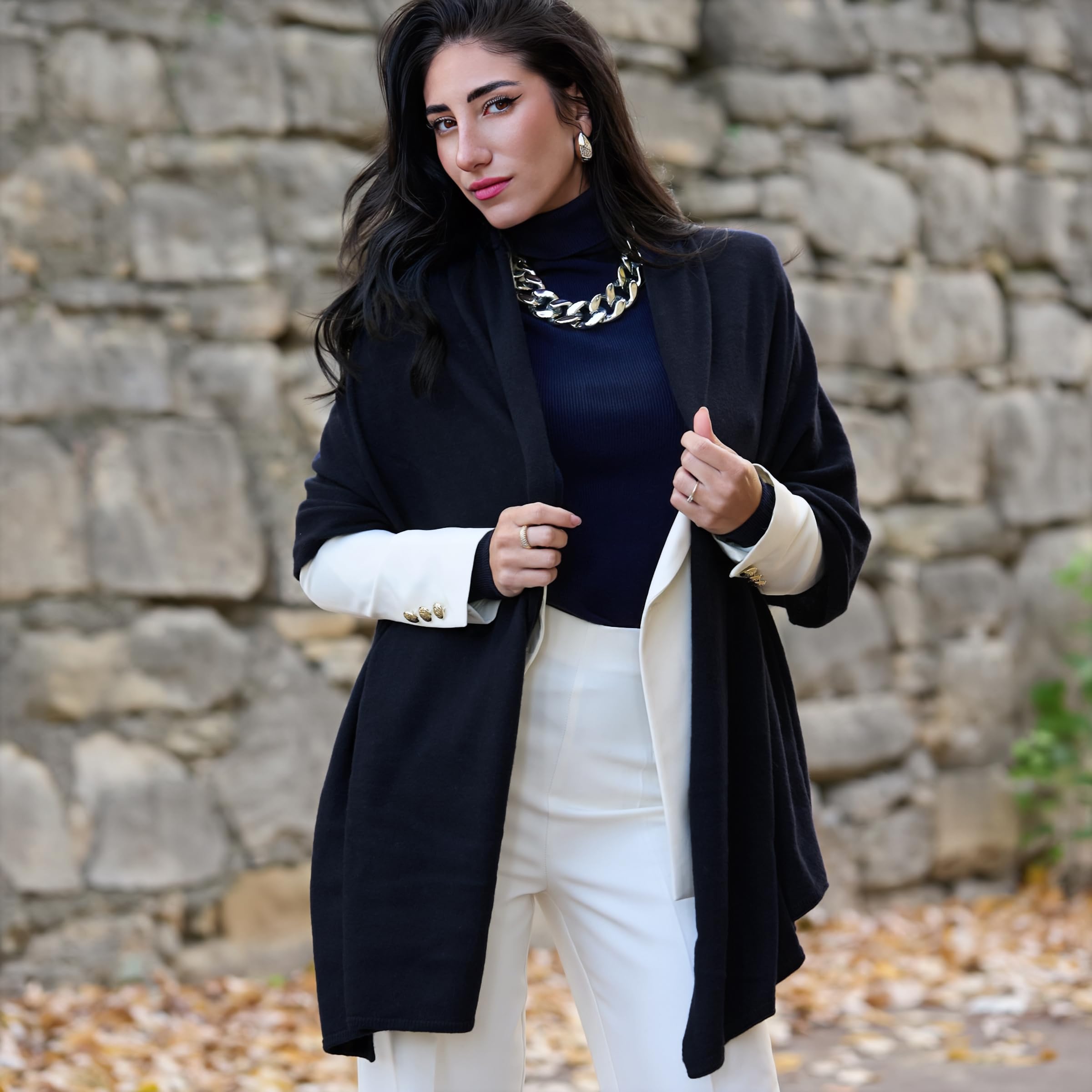 chal en cachemira y lana invierno mujer Made in Italy, chal boda elegante cashmere, pashmina pañuelo cuello mujer, capas para vestido de fiesta