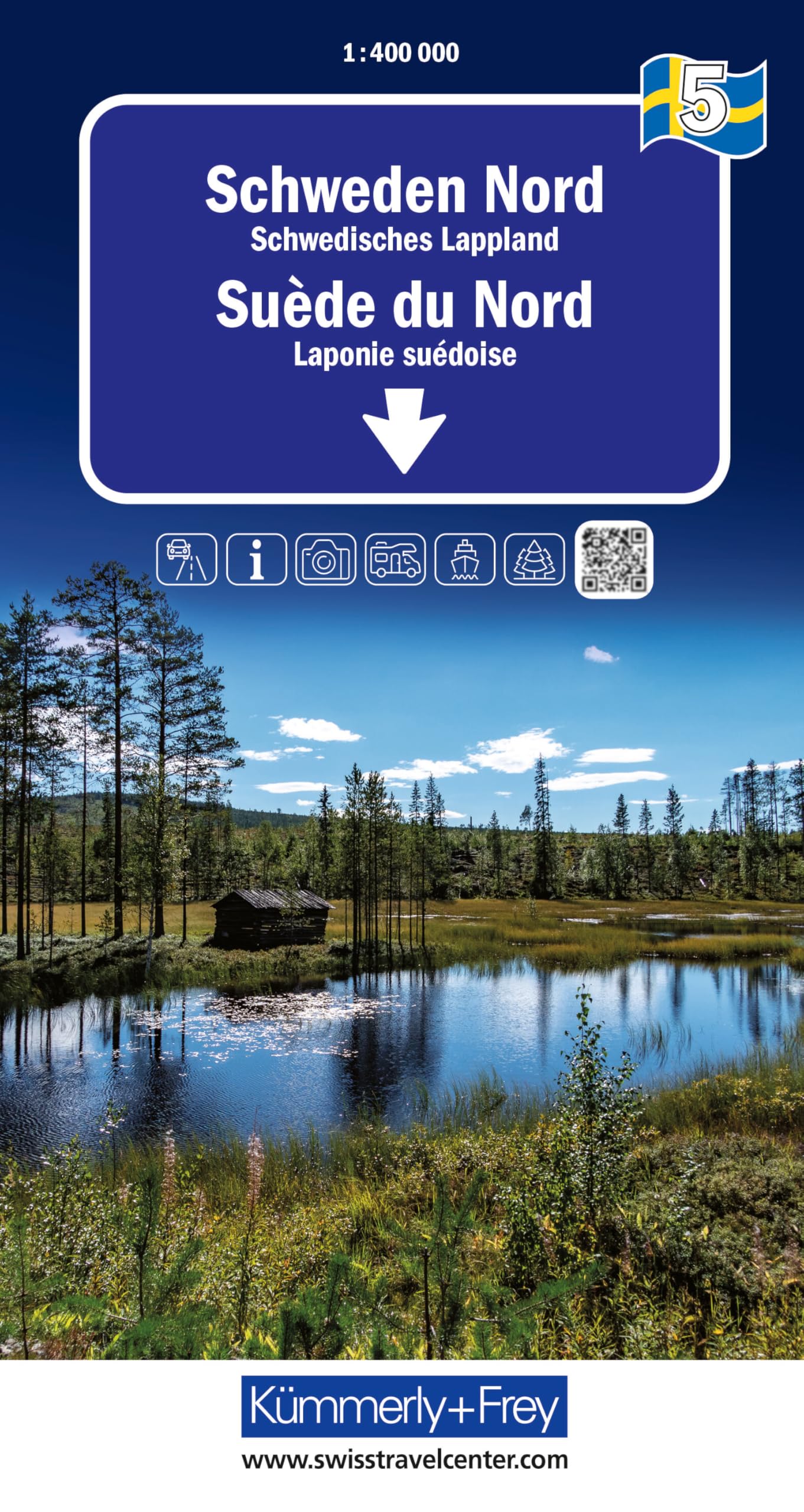 5 Sweden North Road Map: Schwedisches Lappland (Regional maps - Sweden)