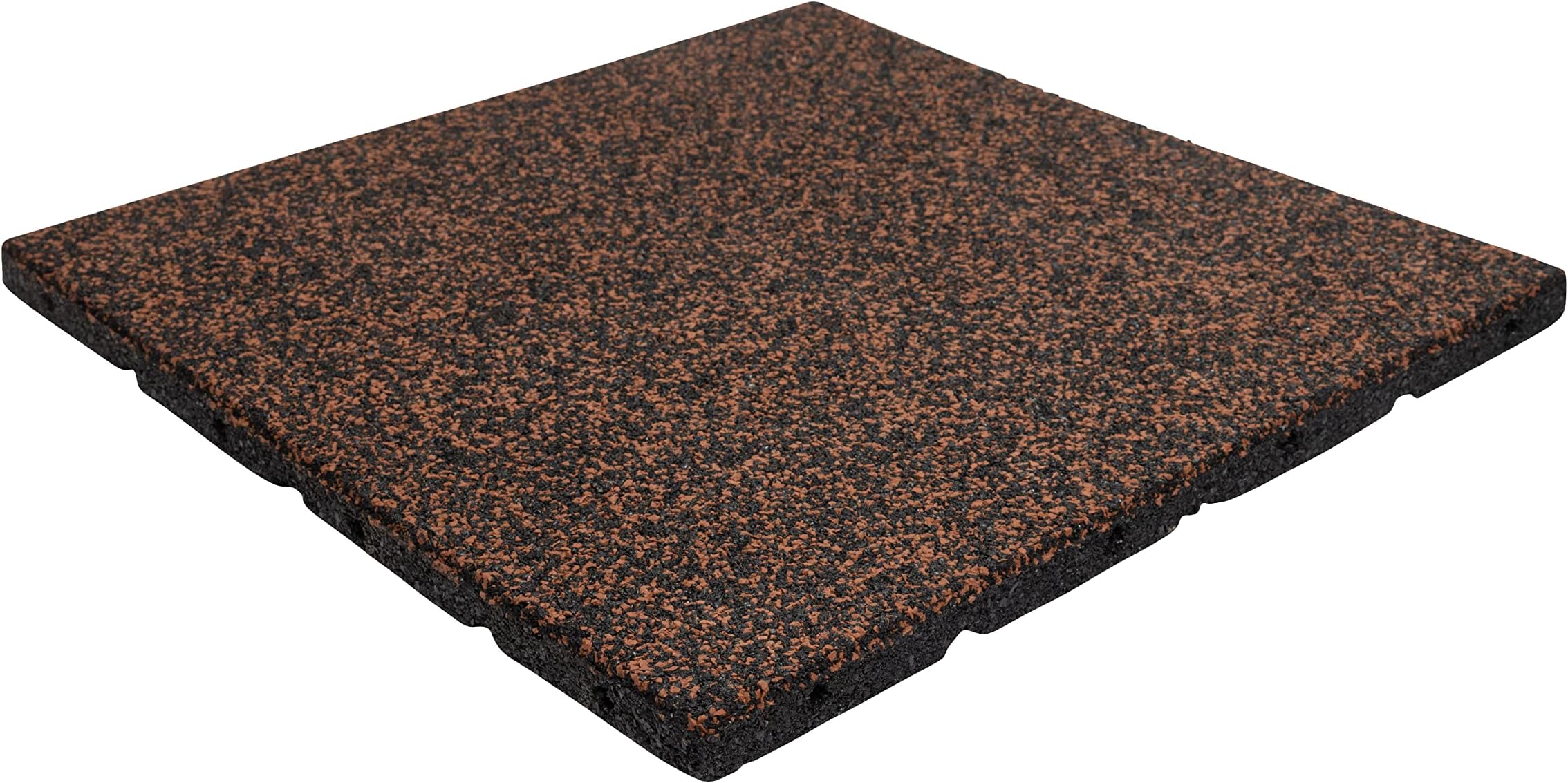 Playsafer Elevate Rubber Playground Tiles - 1" Thick High Density Interlocking Shock Absorbent Safety Tile for Playgrounds, and Exercise Equipment - 20" X 20" (10 Tiles - 27 Sq. Ft. - Brown)