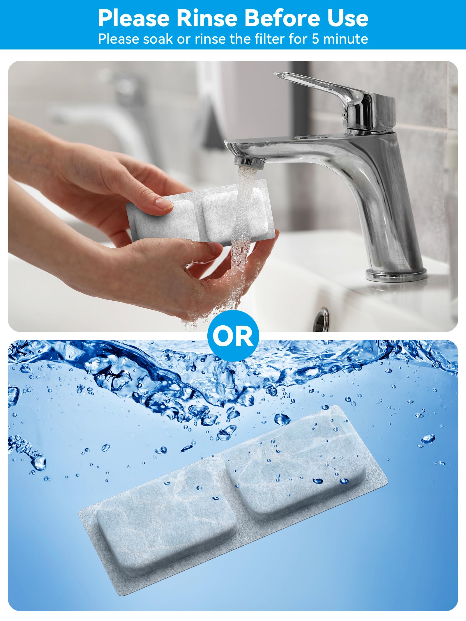 3.4Gal Dog Water Fountain for Large Dogs, 13L Stainless Steel Large Pet Fountain with Deeper & Wider Drinking Area, Automatic Dog Water Bowl Dispenser with Water Window (Filters) - image 5