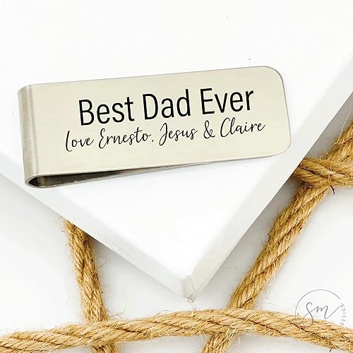 Miniatura 7 de Best Dad Ever Money Clip Personalized Money Clip Gift Idea For Dad From Kids Gift Idea Father's Day Gift Personalized Gift Birthday Father